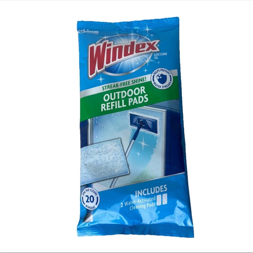 Windex Outdoor Refill Pads for Cleaning Glass Windows 1 Pack